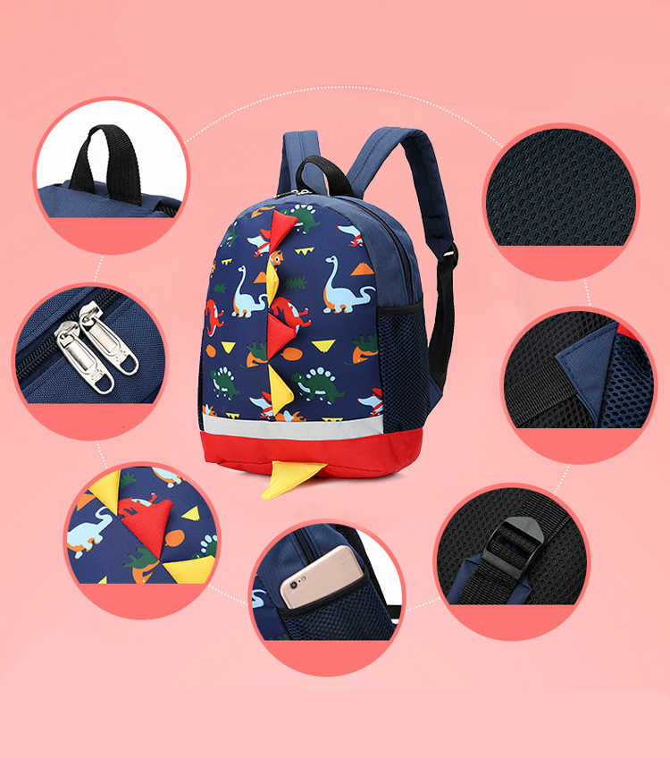 Cartoon Dinosaur Shaped Kid's Backpack